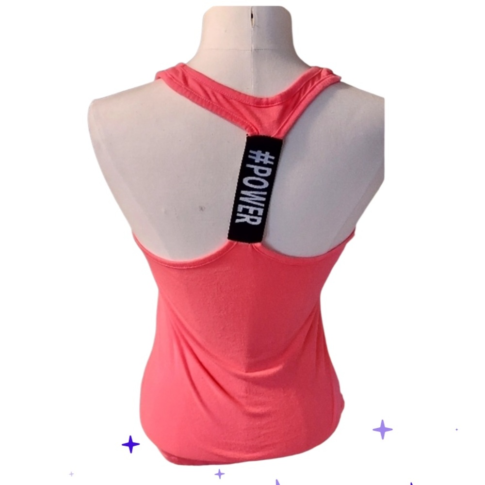 WORKOUT tank top size S pink and black in good condition